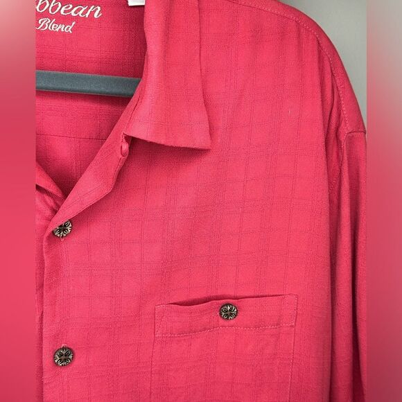 Men’s Caribbean Silk Blend Button-Up Size XL - Picture 4 of 8